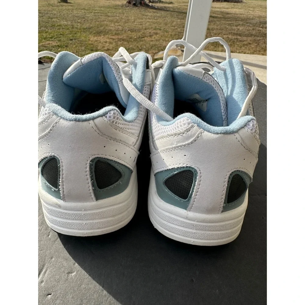 Drew Women's Walking Shoes‎ White Blue Mesh Leather Athletic Sneakers size 8W